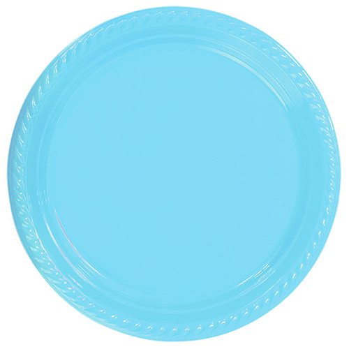 Açık Mavi Plastik Tabak 22 cm 25li