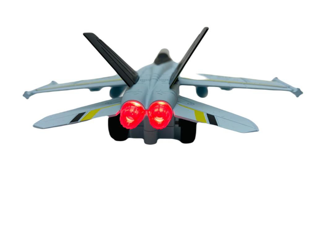 Sesli Işıklı Metal Savaş Uçak - HW777-18-Açık Mavi